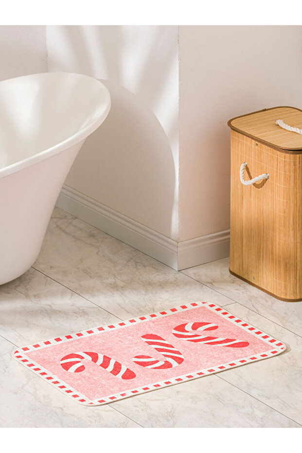Lcw Home Ma Bella Red Cane Figured Bath Mat 50X80 cm