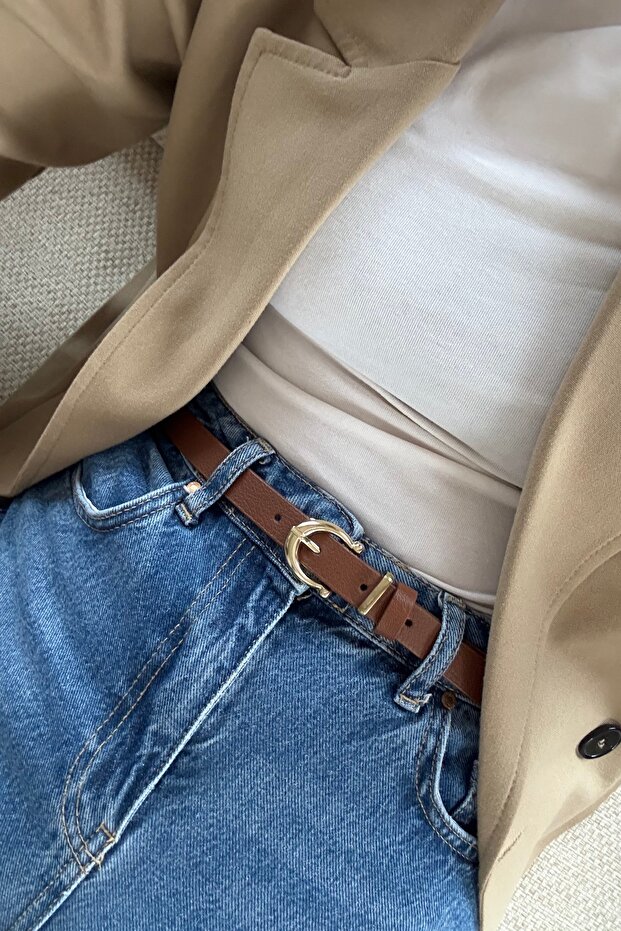 Elisa Gold Buckle Women's Belt