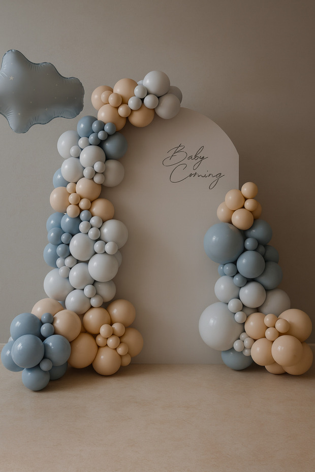 Balloon Set 105 Pieces (Deep Ocean-Storm Blue-Sea Sand)