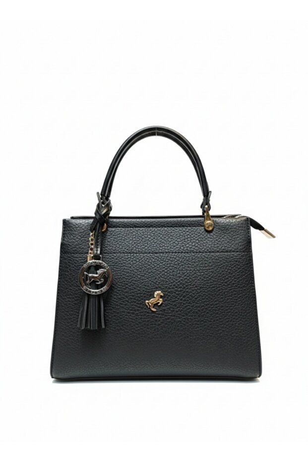5-Compartment Faux Leather Long Strap Shoulder Bag (Dimensions: Width: 28cm.) Length:23Cm.)
