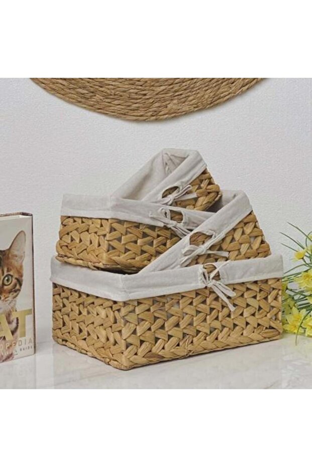 طقم سلال خوص LESA Natural Seagrass Basket Set LESA