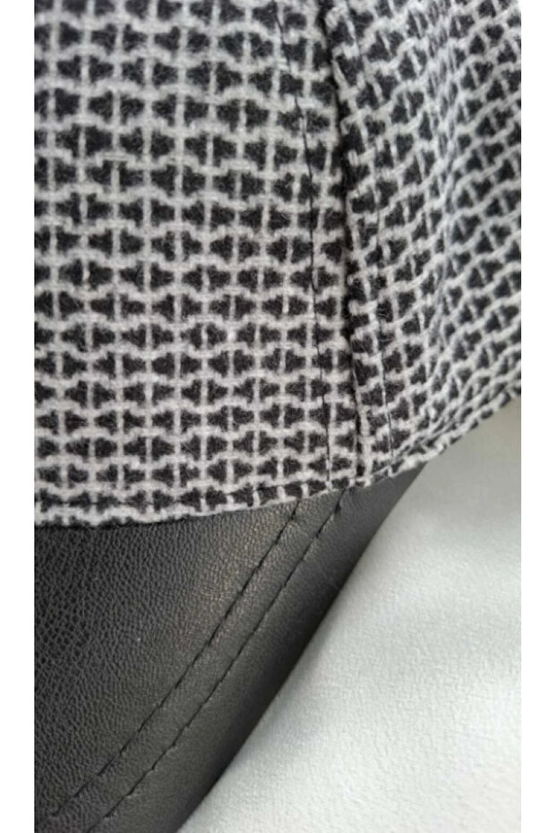 قبعة شتوية من الجلد ذات نمط مميز - 2