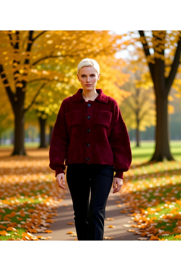 Women's Soft Textured Oversized Knitwear Cardigan Coat Looks Elegant and Offers a Durable Design