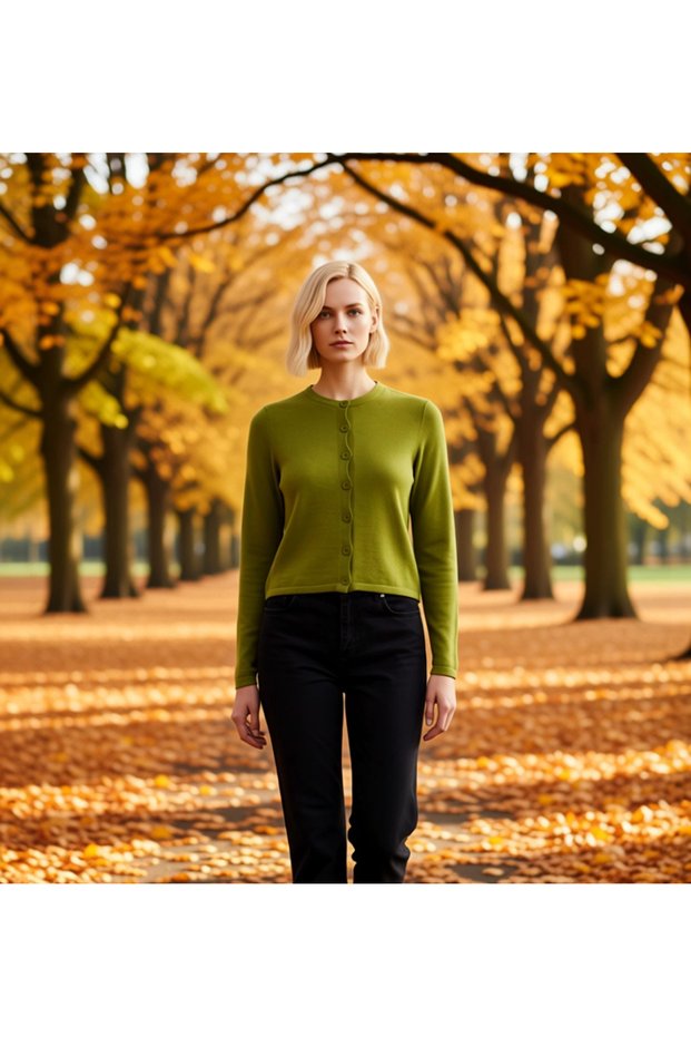 Women's Crew Neck Solid Color Knitwear Cardigan a Significant Piece Preferred in Casual and Stylish Outfits