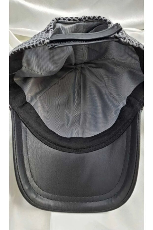 قبعة شتوية من الجلد ذات نمط مميز - 3