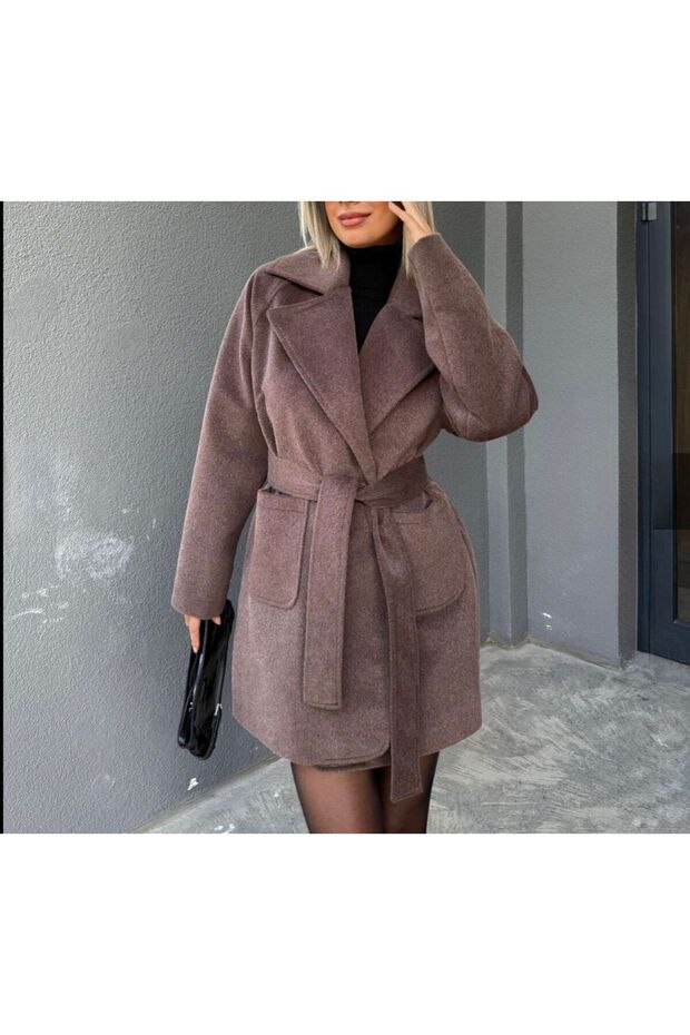 معطف كاجو بطول متوسط - 4