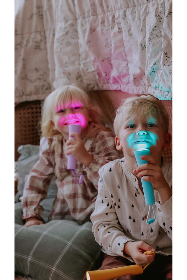 LED flashlight with adjustable light - Blue, - 8