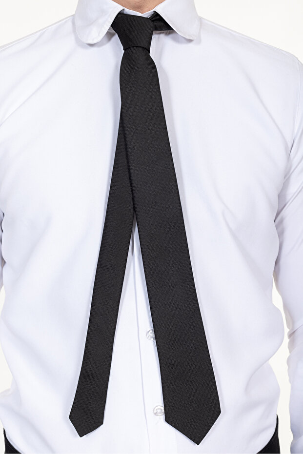 ربطة عنق رجالية رفيعة من نوع دوبي، ربطة عنق للنادل، زي عمل - 5