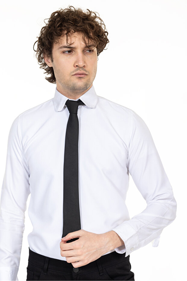 ربطة عنق رجالية رفيعة من نوع دوبي، ربطة عنق للنادل، زي عمل - 2