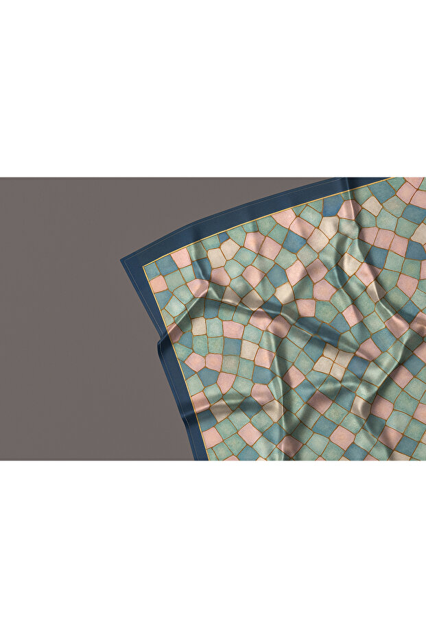 Soft Mozaik İpek Eşarp - 4
