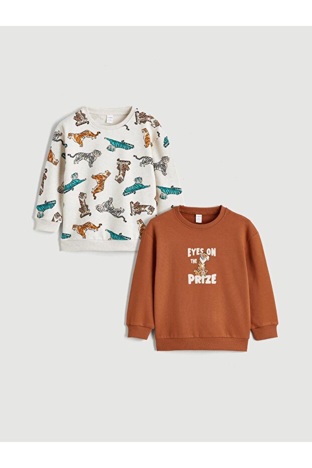 Kaplan Printed Boy's Thick Sweatshirt