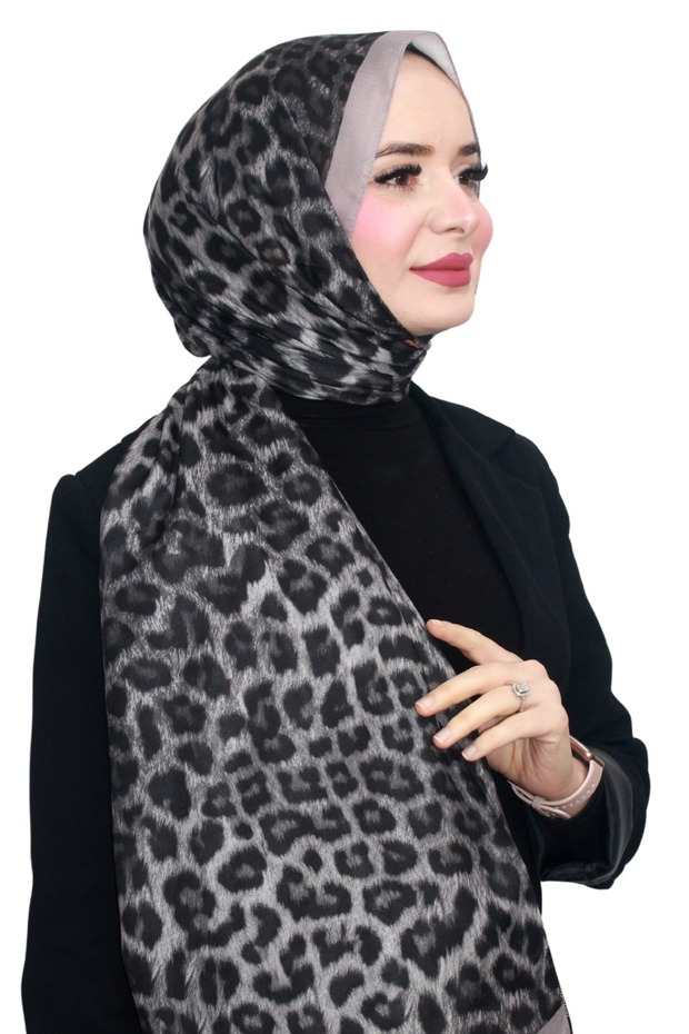Organic Cotton Soft Shawl Leopard Pattern Lightweight Stylish Shawl