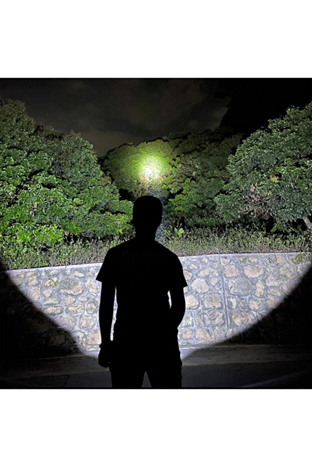 LED Flashlight, Rechargeable, External Battery Function, 4 Lighting Modes + Tripod - 8