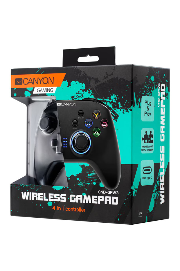 Controller GP-W3, Wireless, senzor 6 axe, Switch, Android, Windows, PS3, Negru - 4