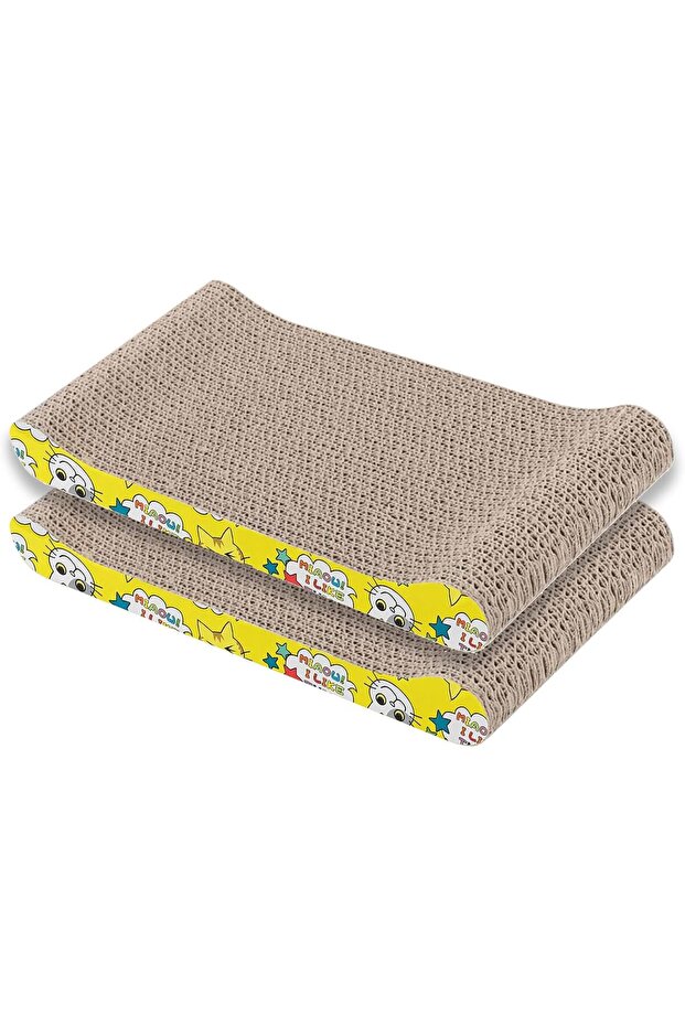 Cat Scratcher Cardboard Wave Design (2 Pack D)-B0CKXTXGND-