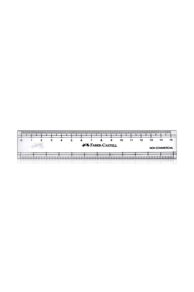 Clear plastic ruler - 15 cm - - 1