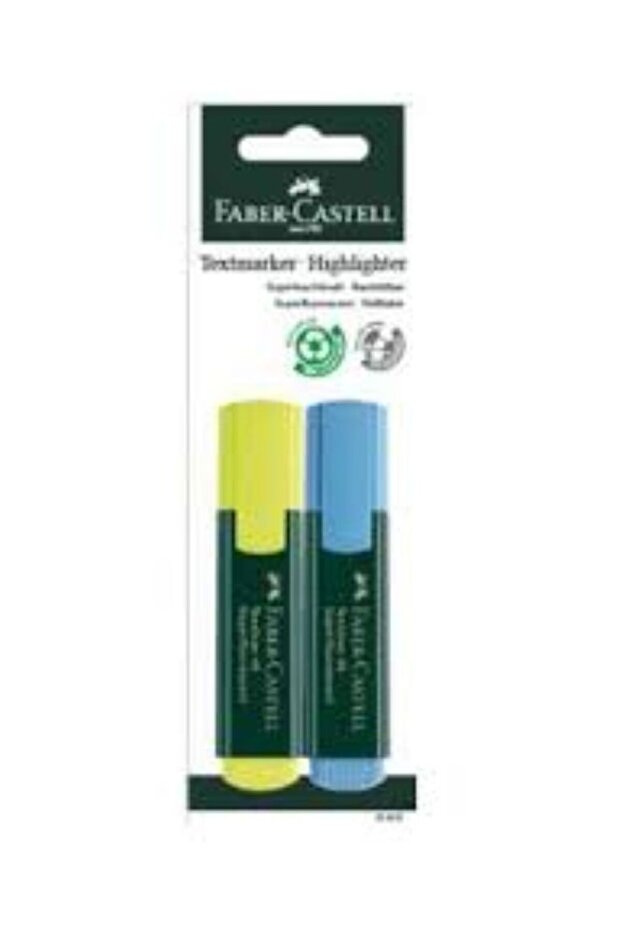 48 highlighter pens - (1 yellow, 1 blue) on a card - 1