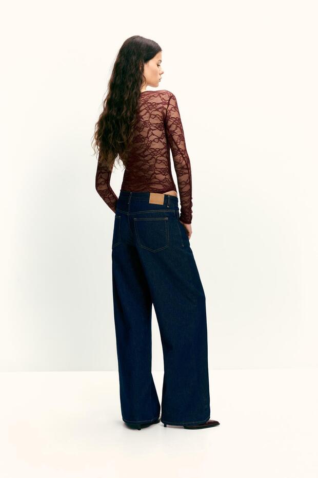 Dantelli uzun kollu body - 2