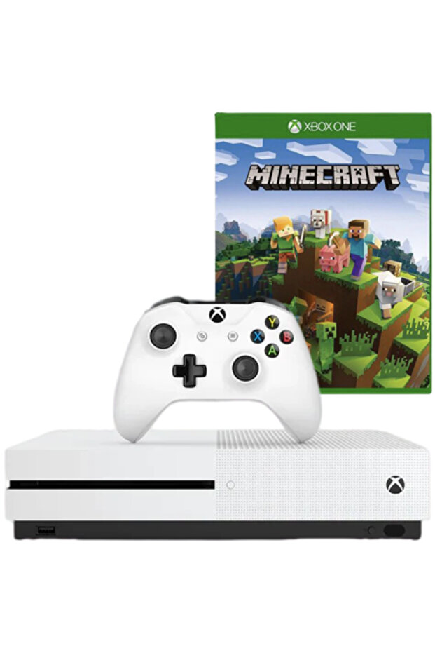 Xbox One S 500GB Alb (refurbished) + Controller + Minecraft (refurbished)
