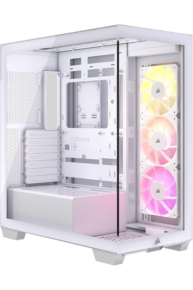 علبة كمبيوتر ATX متوسطة الحجم ARGB 3500X - بيضاء