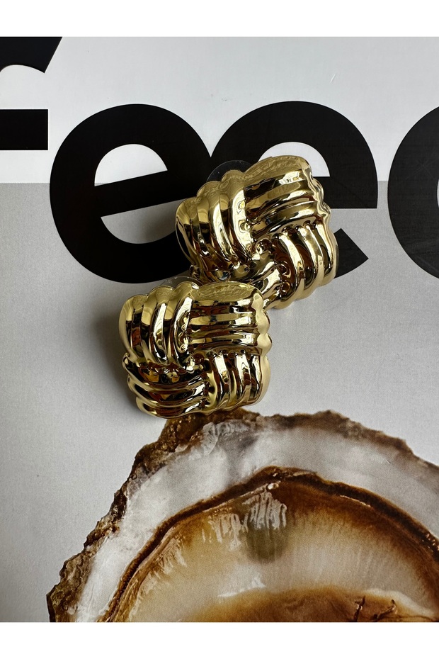 çelik kare küpe - 7