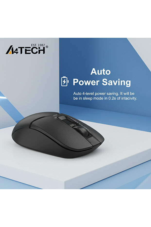 A4TECH FB12S Dual Mode Wireless Bluetooth Silent Click Mouse, 1200 DPI, Black - 4