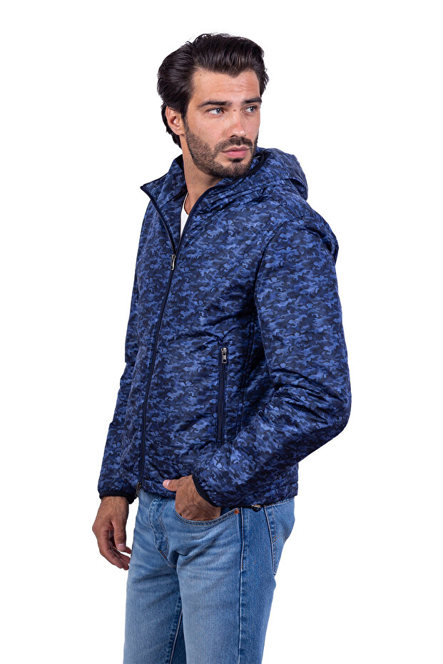 Hooded printed jacket - 4