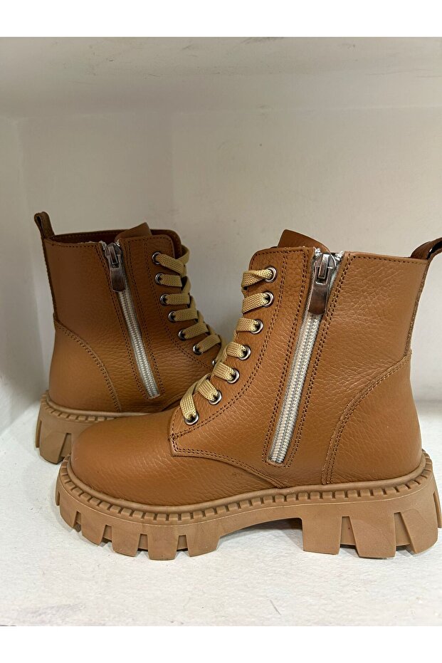 Çocuk Hakiki Deri Bot Taba - 4