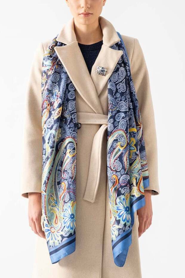 Soderbergh Desenli Şal LACİVERT - 1