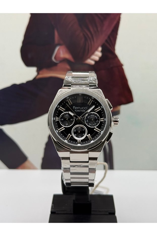 Men's Silver Sports Watch Waterproof with 2 Years Warranty