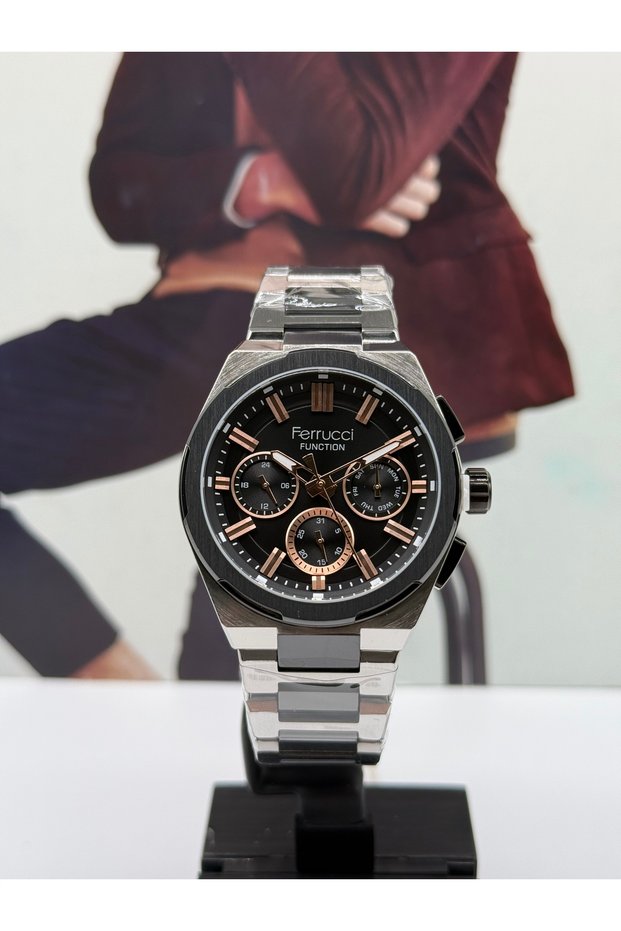 Men's Silver Sports Watch Waterproof with 2 Years Warranty