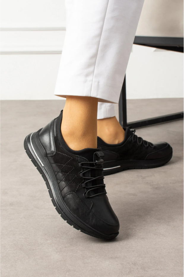 Full Orthopedic Genuine Leather Non-Slip Smart Lace-Up Comfortable Casual Shoes