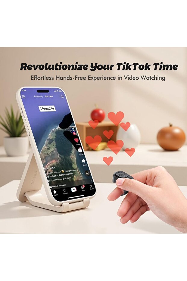 حلقة تمرير تيك توك اللاسلكية، حلقة تحكم عن بعد بتقنية البلوتوث لأجهزة آيفون/أندرويد، حلقة تقليب صفحات التطبيق - 3
