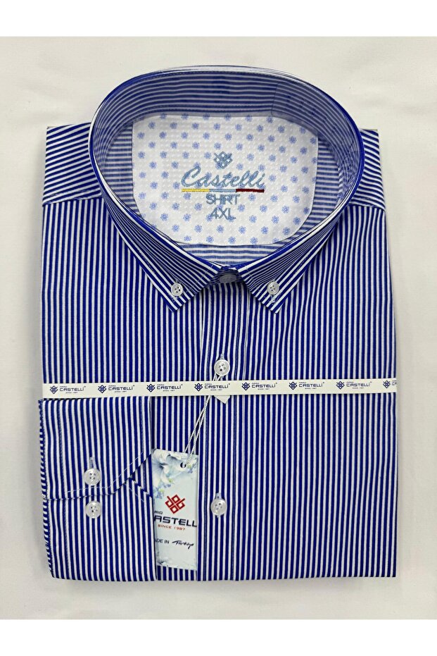 Striped Stretch Fabric Large Size New Season Men's Shirt