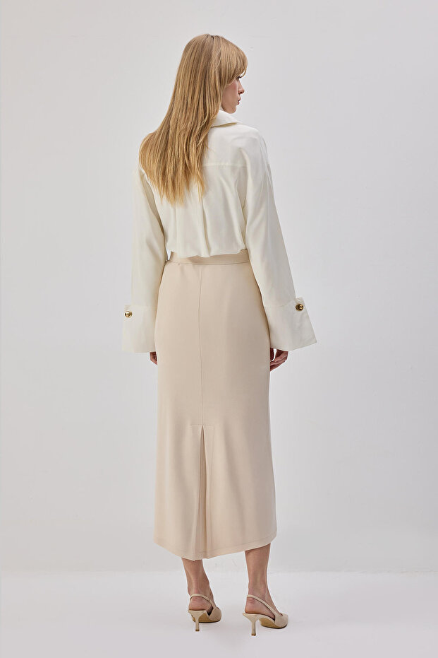 BELİ LASTİKLİ ÖRME ETEK - 5