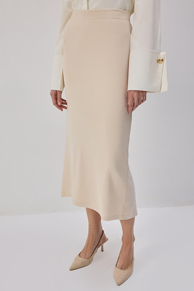 BELİ LASTİKLİ ÖRME ETEK - 2