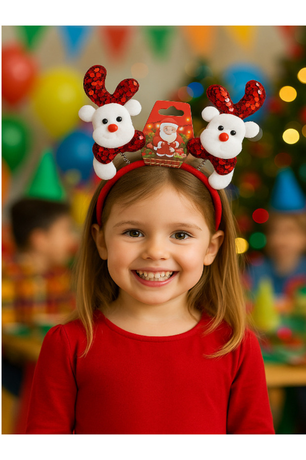 New Year's Crown with Santa Claus Figure | Christmas Party Accessory | New Year's Crown Deer Snowman Santa Claus |