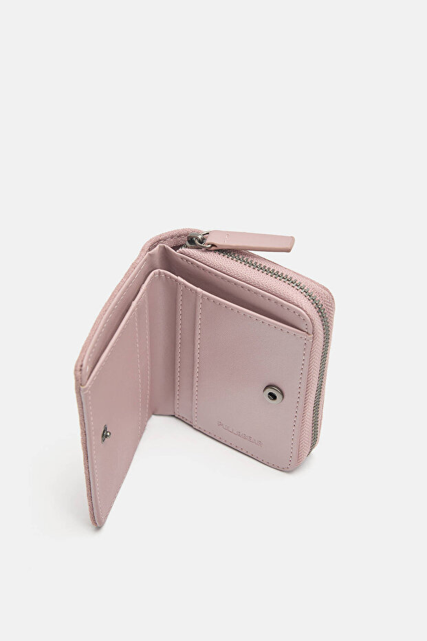 Çiçek zımba detaylı cüzdan - 2