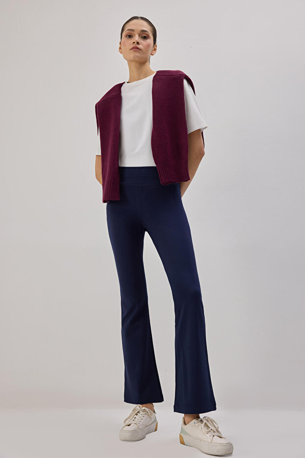 İSPANYOL PAÇA ÖRME PANTOLON - 1