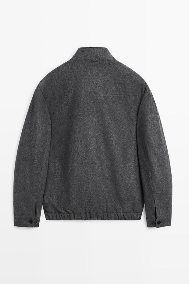 Yün karışımlı bomber ceket - 8