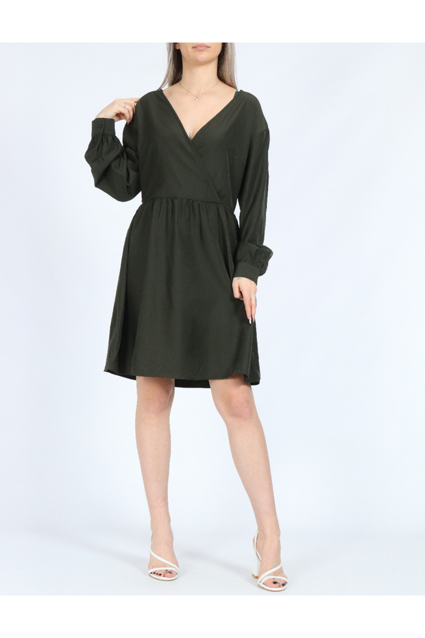 Rochie scurta, Kaki - 1
