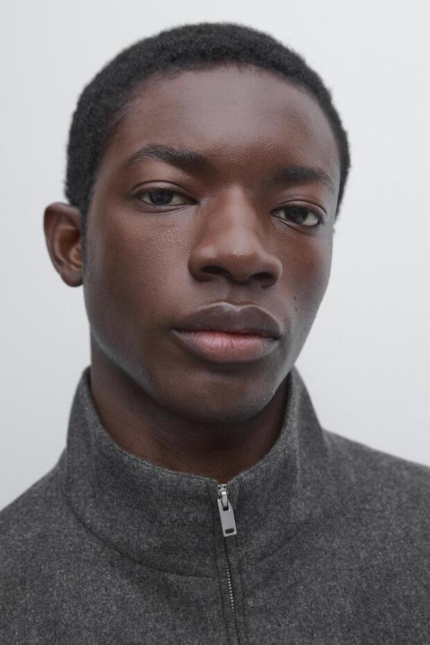 Yün karışımlı bomber ceket - 4