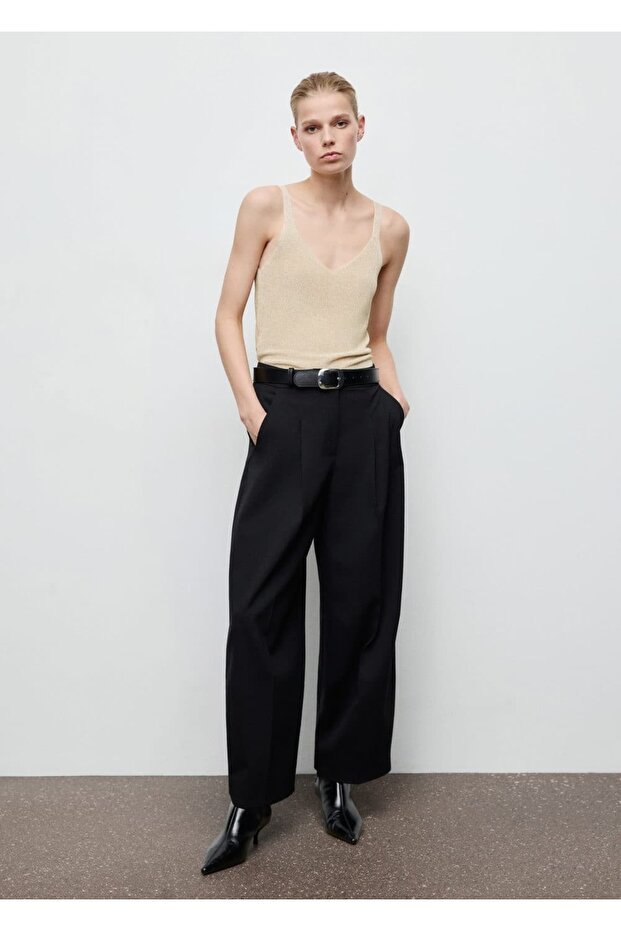 Lureks V yaka triko bluz - 2