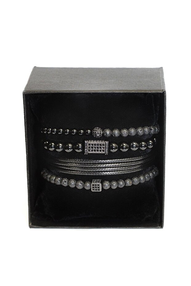 Set Brățări Barbati Gri - 2