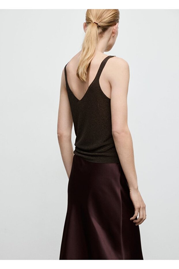 Lureks V yaka triko bluz - 4