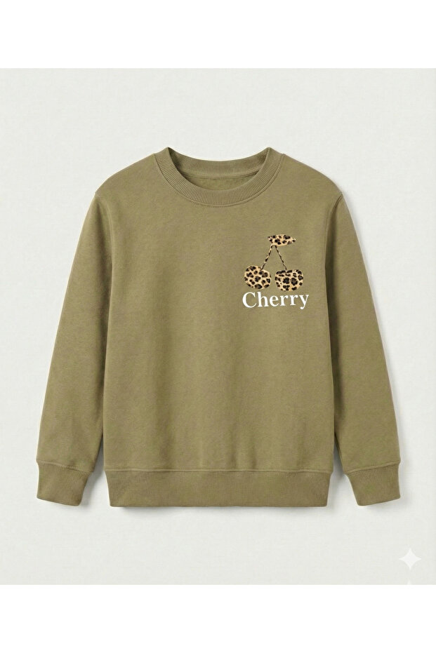سويت شيرت بناتي ذو ملمس ناعم من Cherry مطبوع