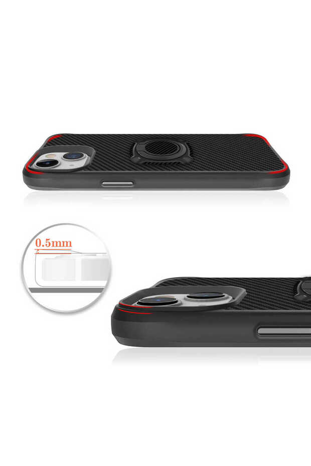 حافظة ASMA Timo متوافقة مع هاتف iPhone 13 - أسود - 4