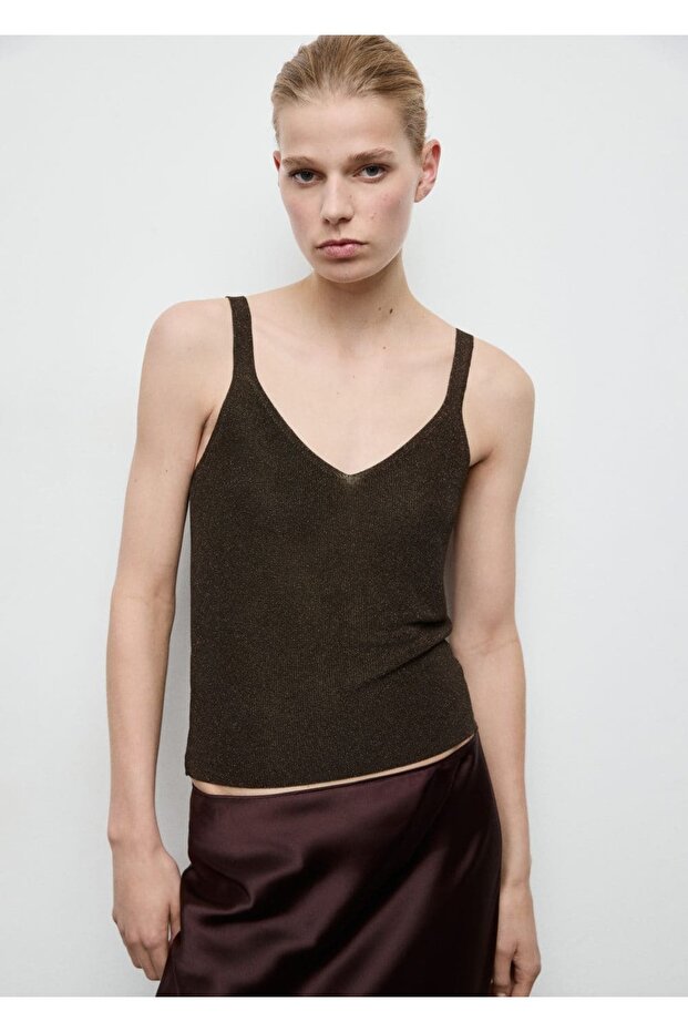 Lureks V yaka triko bluz - 1