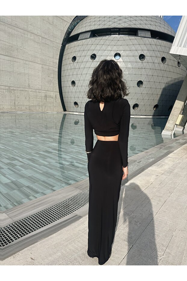 Ruby Etek Crop Takım Siyah - 2