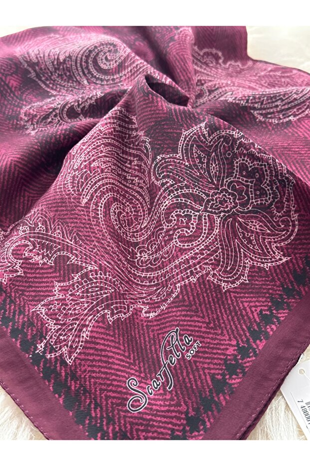 desenli soft eşarp - 2